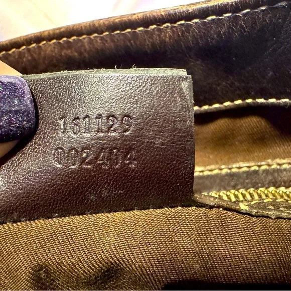 Gucci Tote GG Supreme Canvas Tote Vintage Small Monogram Brown Leather Trim COA - Picture 10 of 11